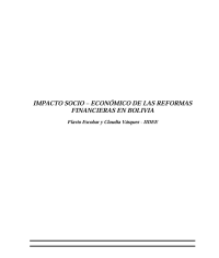Impacto Socio-Económico de las Reformas Financieras en Bolivia