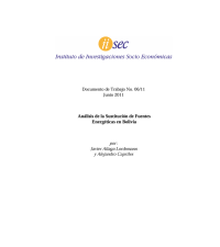 Análisis de la Sustitución de Fuentes Energéticas en Bolivia