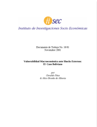 Vulnerabilidad Macroeconómica ante Shocks Externos: El Caso Boliviano