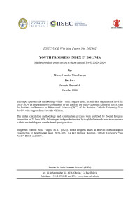 Youth Progress in Bolivia: Methodological construction at departmental level, 2020–2024