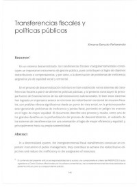 Transferencias fiscales y políticas públicas