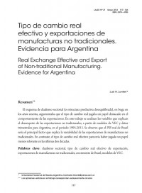 Tipo de cambio real efectivo y exportaciones de manufacturas no tradicionales. Evidencia para Argentina