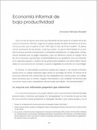 Economía informal de baja productividad