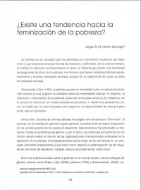 ¿Existe una tendencia hacia la femenización de la pobreza?