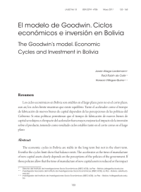 El modelo de Goodwin. Ciclos económicos e inversión en Bolivia