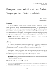 Perspectivas de inflación en Bolivia