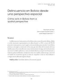 Delincuencia en Bolivia desde una perspectiva espacial