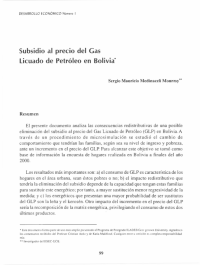 Subsidio al precio del Gas Licuado de Petróleo en Bolivia
