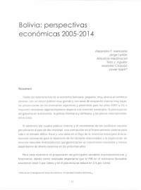 Bolivia: perspectivas económicas 2005-2014